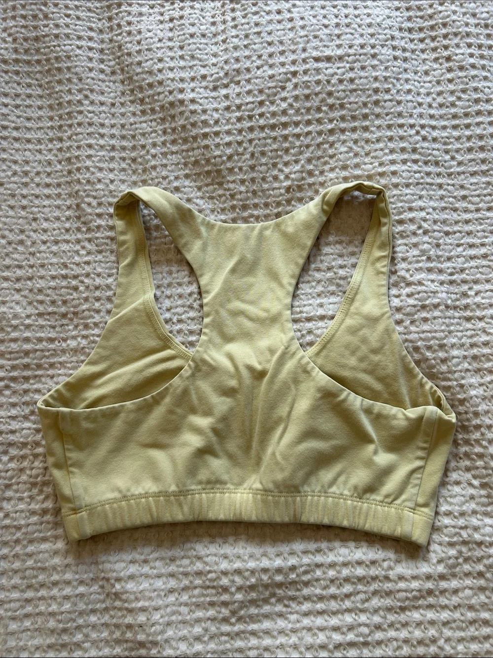 ✨ MATE the label organic cotton sports bra sz M in butter yellow - Picture 3 of 3
